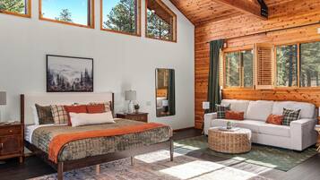 6 habitaciones, escritorio y tabla de planchar con plancha