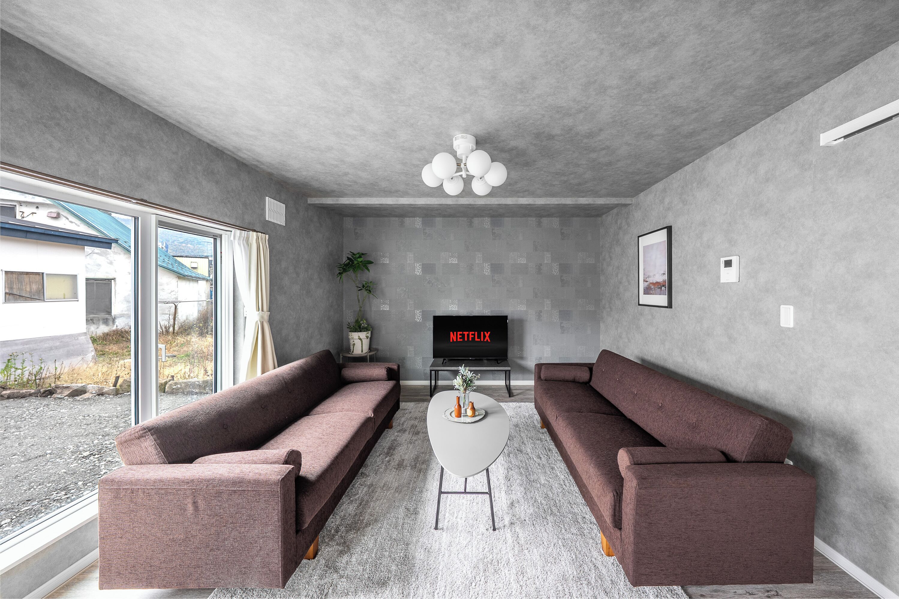 43-inch flat-screen TV with digital channels