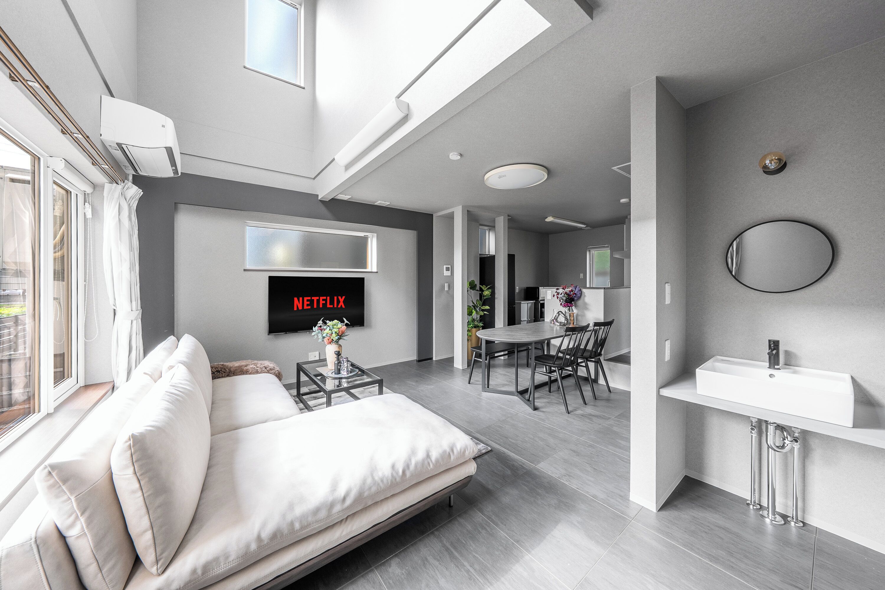 55-inch flat-screen TV with digital channels