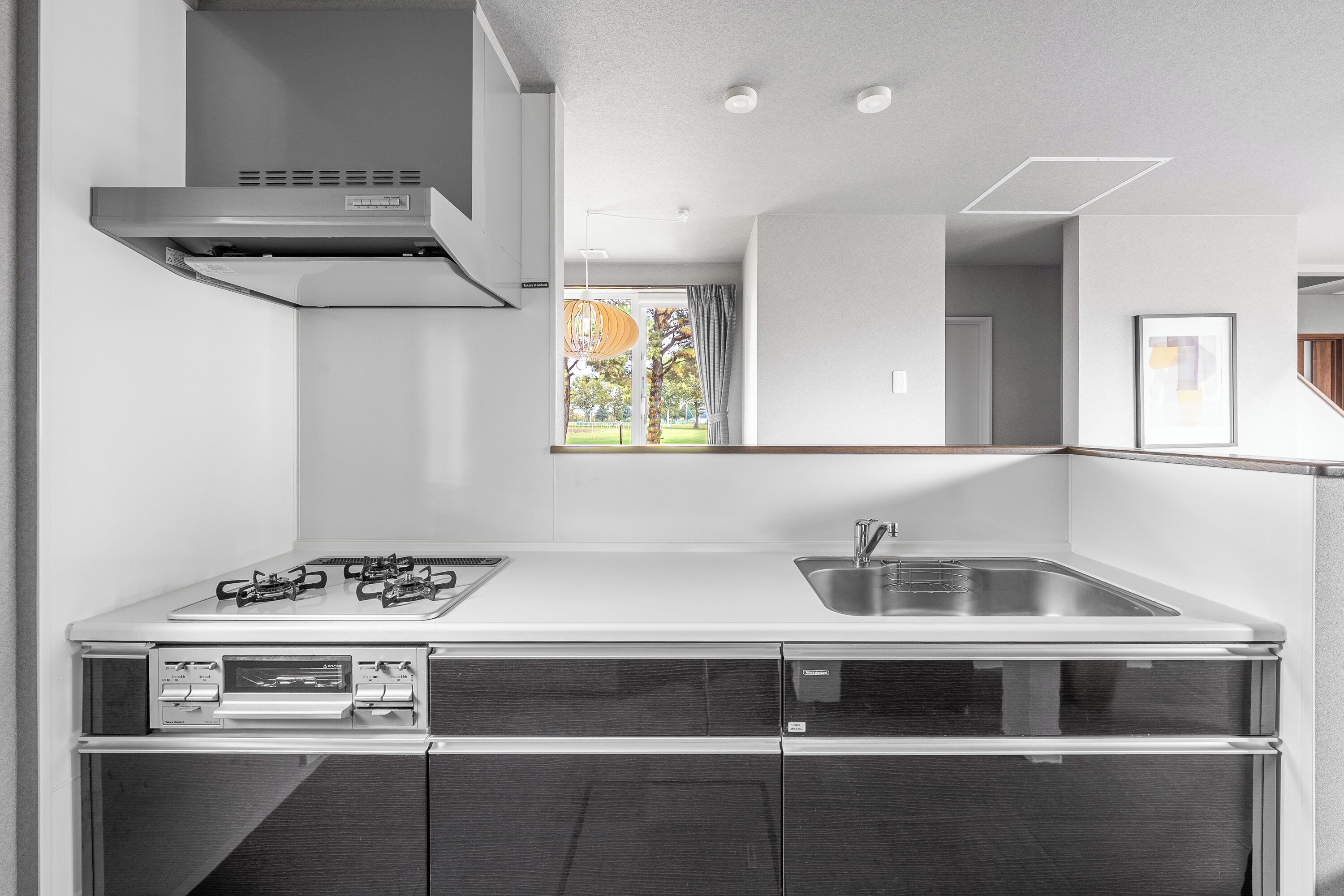 Réfrigérateur, micro-ondes, plaque de cuisson, cuiseur de riz