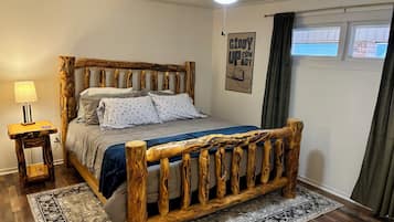 Desk, free WiFi, bed sheets