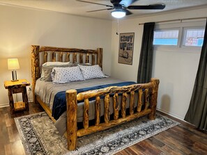 Desk, free WiFi, bed sheets