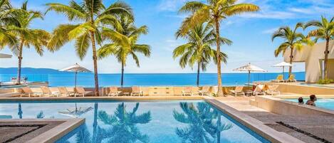 Piscine extérieure, piscine chauffée