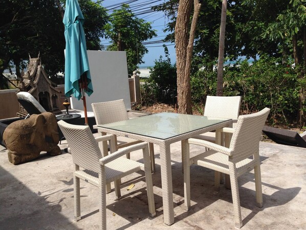 Room, 1 Bedroom, Smoking, Balcony | Dining room - Room-nakara Samui-deluxe Beach Front (Koh Samui)