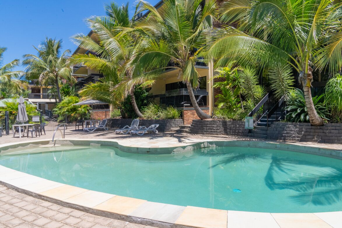 Een verwarmd zwembad