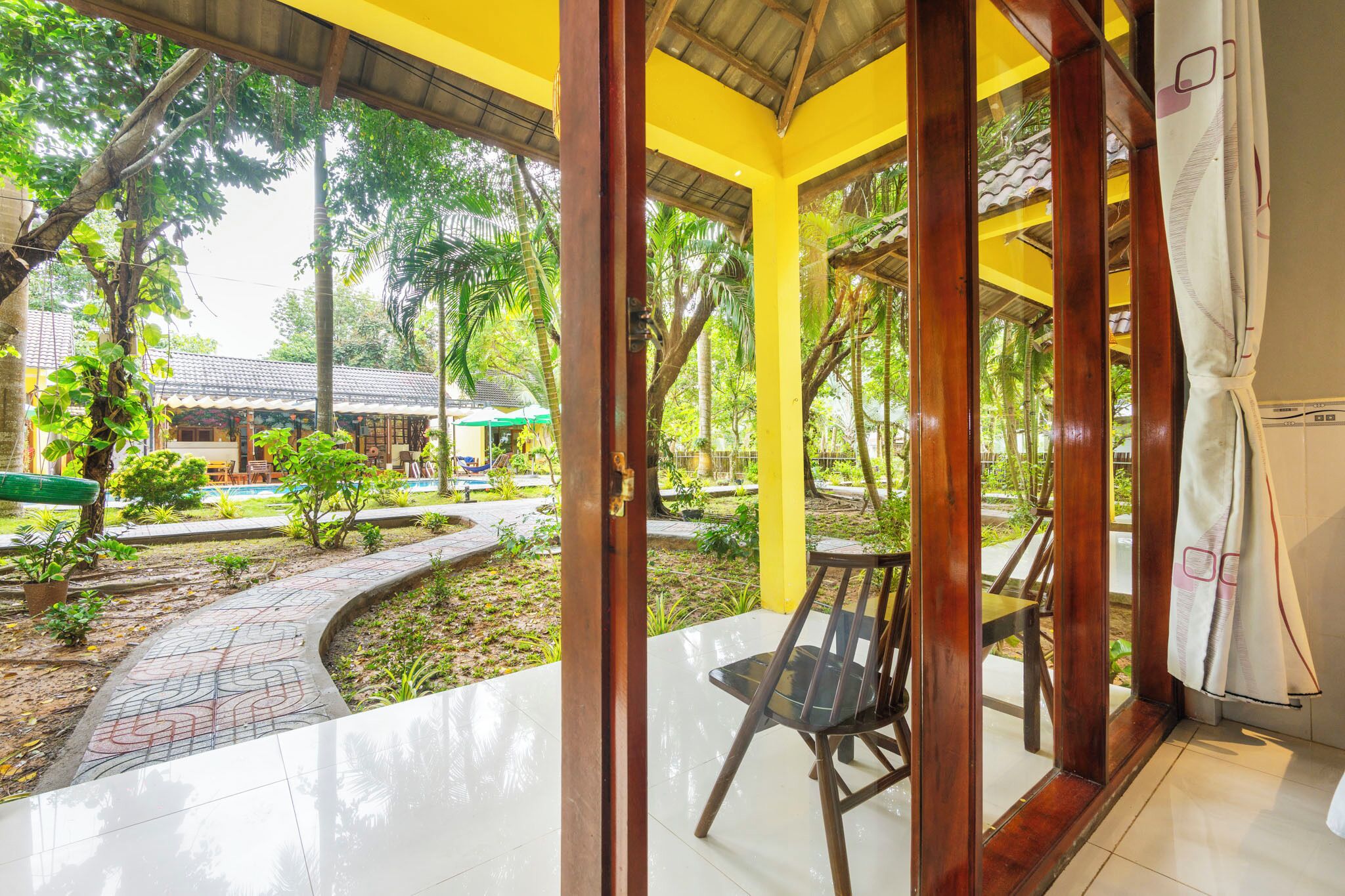 Kolmen hengen huone, näköala puutarhaan | Ilmainen Wi-Fi