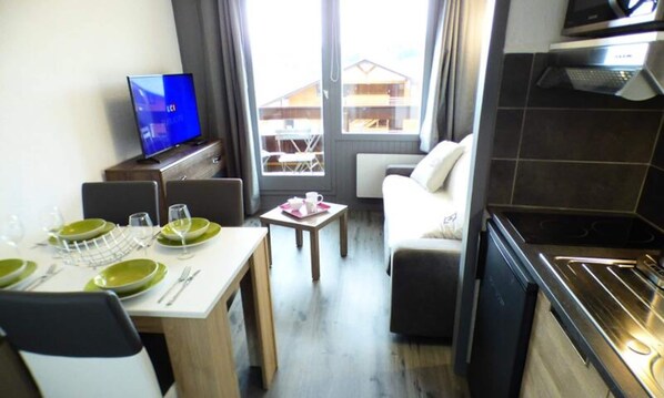 Interior - Studio Apartment in Les Saisies for 4 People (Hauteluce)