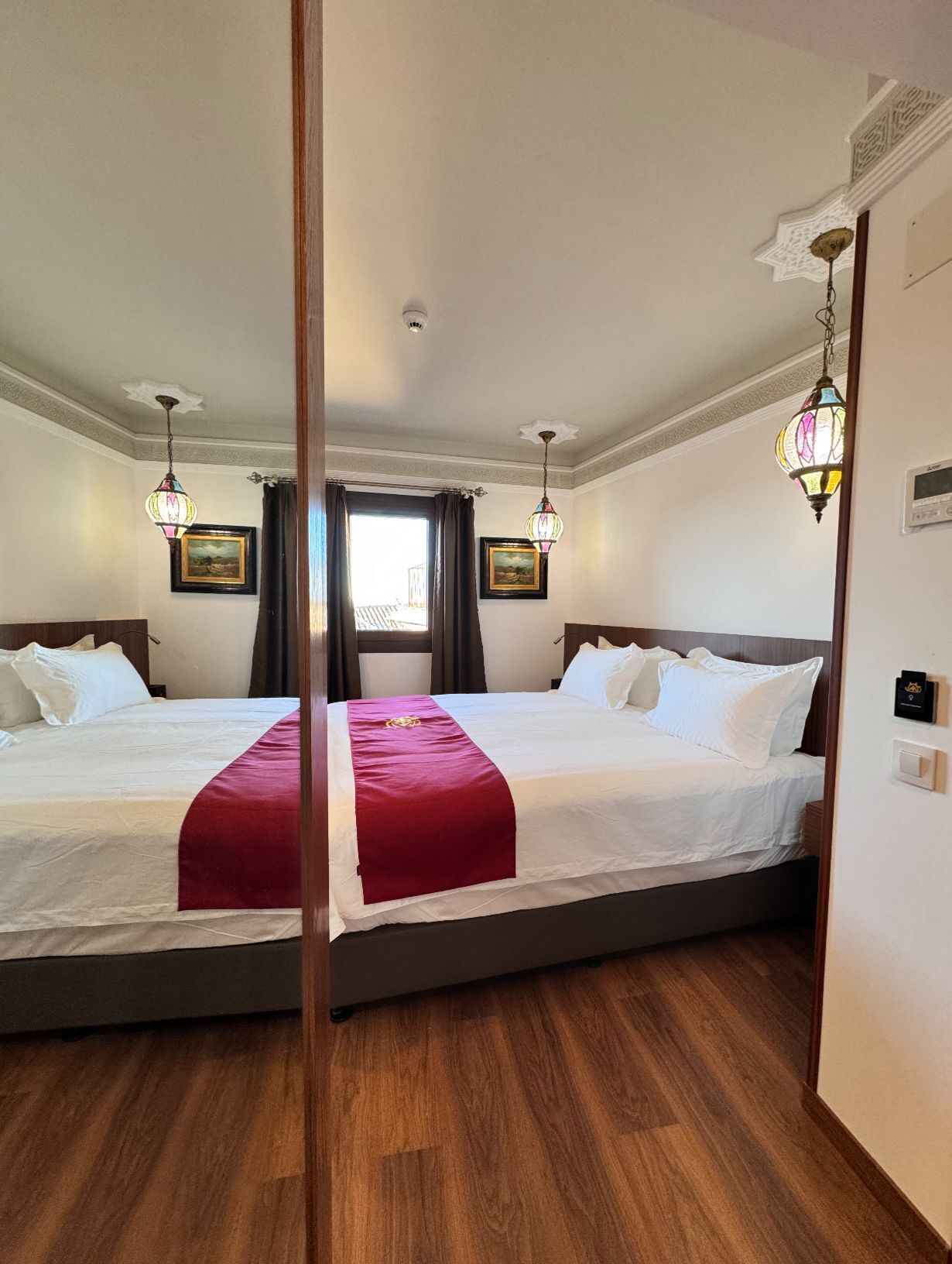 Egyptian cotton sheets, premium bedding, down duvets, free minibar