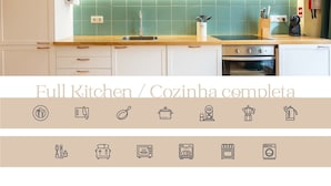 A full kitchen with a sink, stove, microwave, and various utensils. - City Oasis - Suite A (City Centre) (Ponta Delgada)