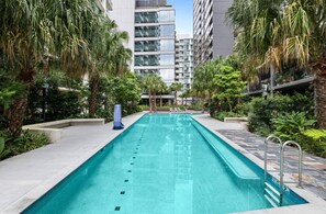 Apartment, 1 Bedroom, Accessible | Pool | Outdoor pool - Spacious City Escape With Pool, Gym & Free Parking (Brisbane)