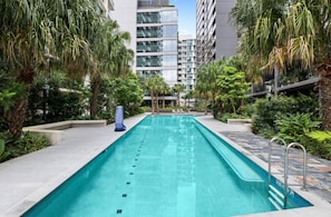 Apartment, 1 Bedroom, Accessible | Pool | Outdoor pool - Spacious City Escape With Pool, Gym & Free Parking (Brisbane)
