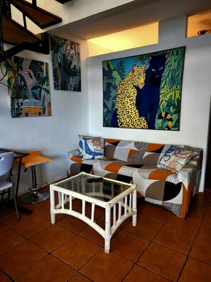 Living area - Spacious two-level loft with a balcony and terrace (Playas Del Coco)