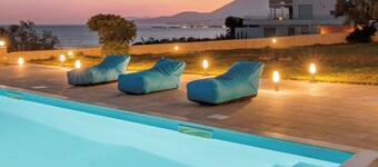 Luxurious 5-bedroom villa with fitness room and AC in peaceful Ierapetra