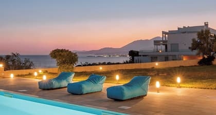 Luxurious 5-bedroom villa with fitness room and AC in peaceful Ierapetra