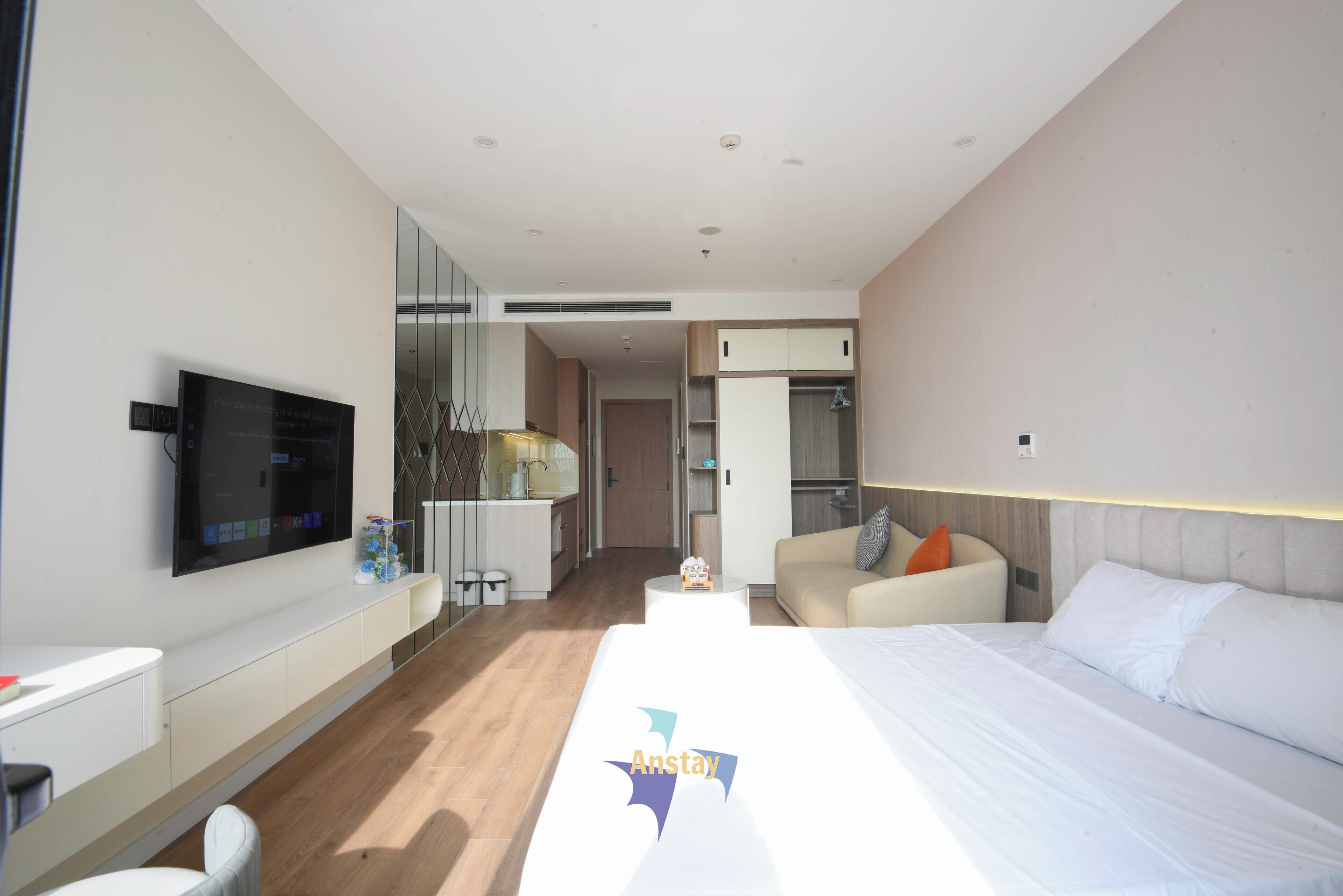 1 室のベッドルーム、アイロン / アイロン台、WiFi