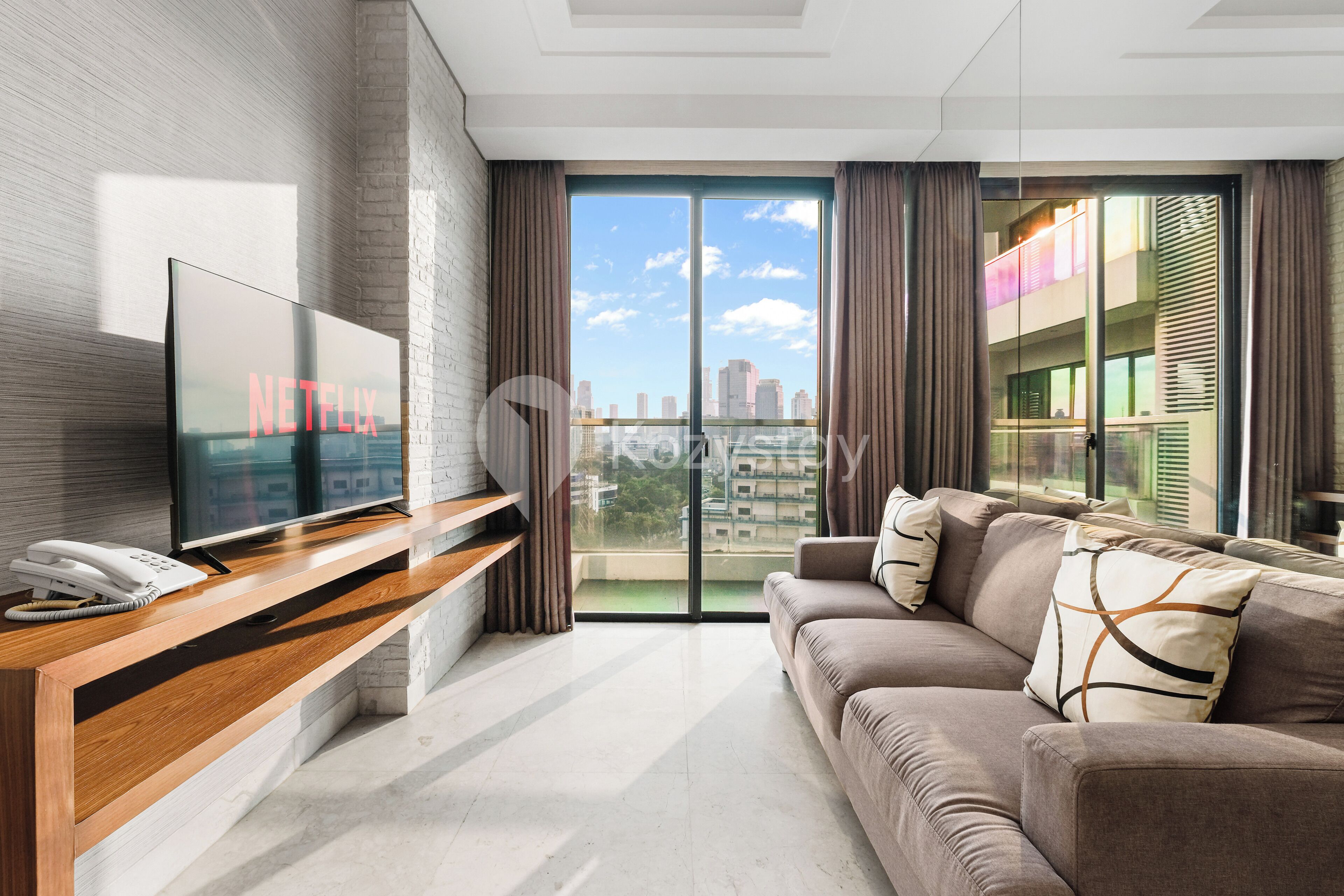 Apartemen, 2 kamar tidur, pemandangan kota | Area keluarga | Smart TV, Netflix, dan layanan streaming