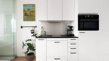 Superior Studio, 1 Queen Bed with Sofa bed, Kitchen, City View | Private kitchen | Fridge, microwave, oven, stovetop