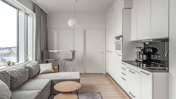 Comfort Studio, Kitchen, City View | Individually decorated, individually furnished, desk, laptop workspace