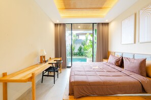 Villa, 2 Schlafzimmer, eigener Pool | Zimmersafe, Schreibtisch, laptopgeeigneter Arbeitsplatz