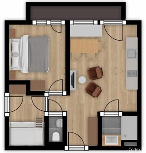 Floor plan - Modern apartment for a maximum of 5 people (Hinterstoder)