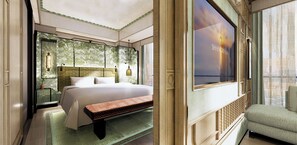 Executive kamer (Horizon) | Donzen dekbedden, een minibar, een kluis op de kamer