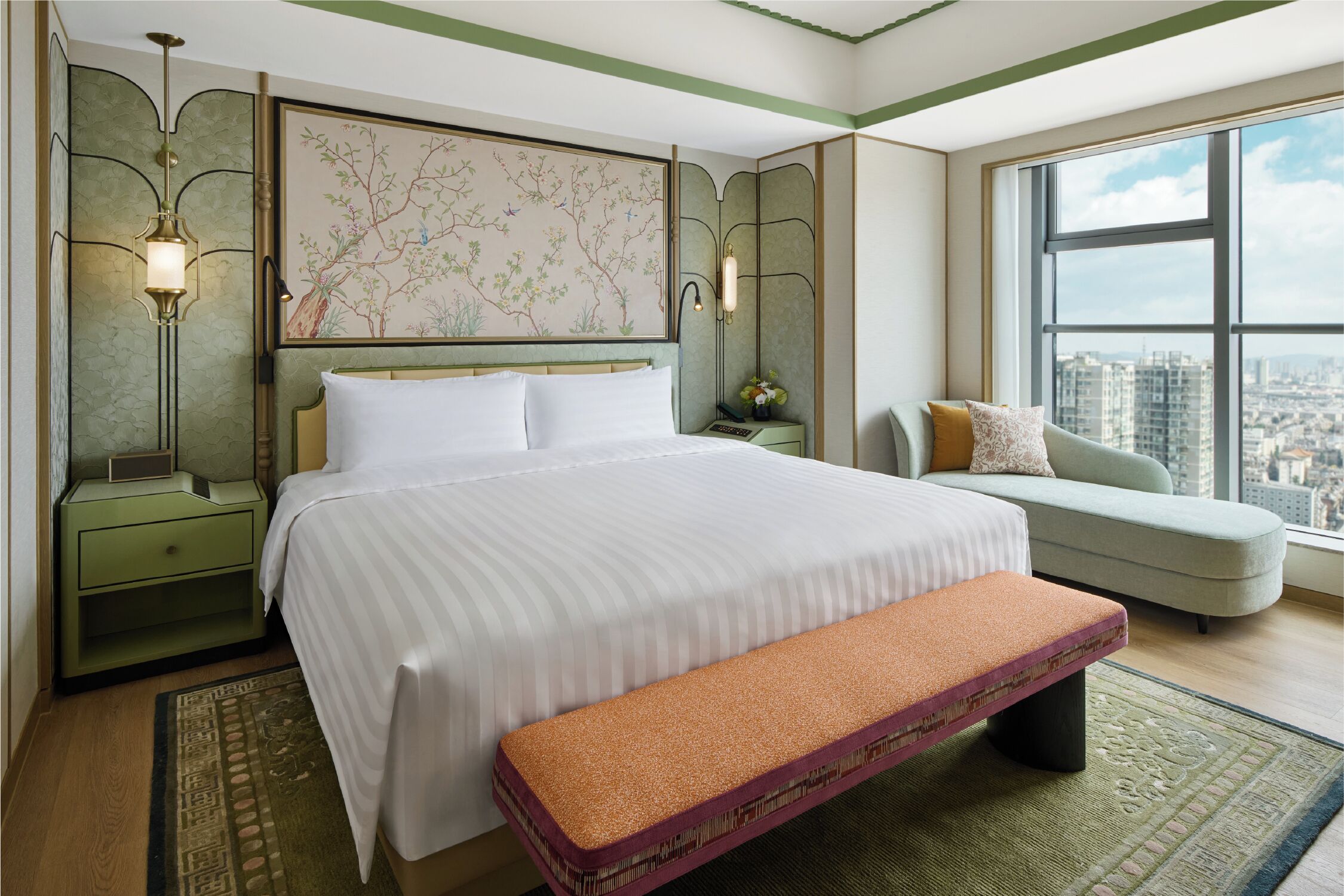 Premier Suite, 1 King Bed (Horizon) | Living area | 50-inch LCD TV with cable channels