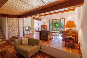 TV, fireplace - La Bergerie – Southern charm all year round (Tourrettes-sur-Loup)