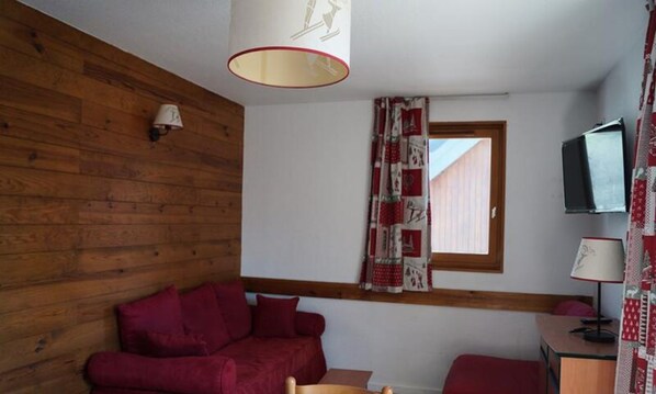 Living area - Beautiful Apartment at the Foot of the Slopes for 8 People (Saint-Sorlin-d'Arves)