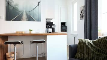 Appartement, uitzicht op stad | Dineerruimte