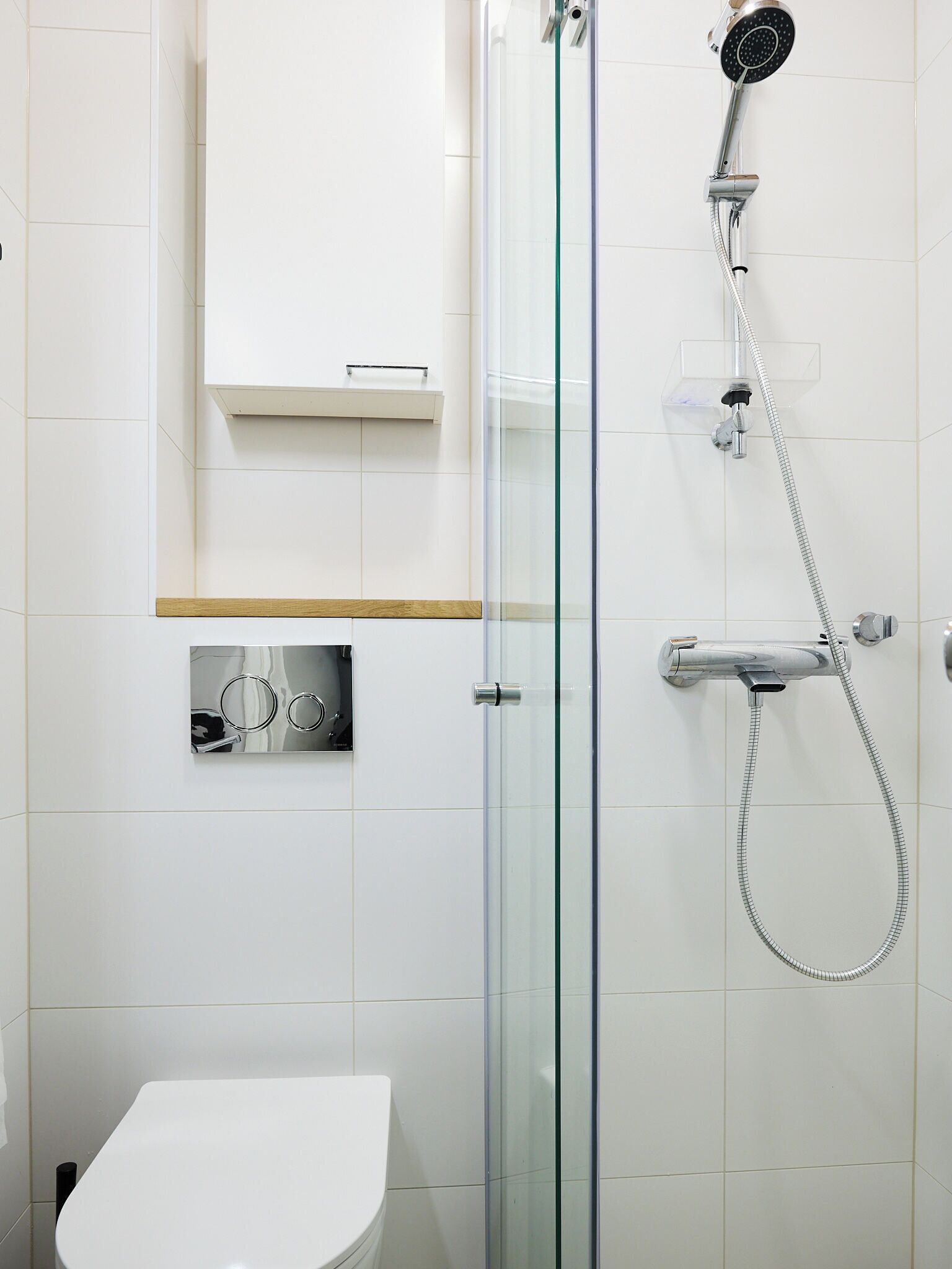 Departamento, vista a la ciudad | Baño | Regadera, secadora de cabello, toallas, jabón 