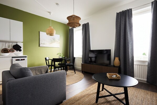 Departamento, vista a la ciudad | Área de sala de estar