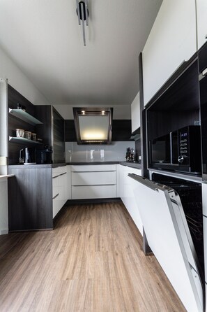 Private kitchen - Holiday Apartment 120 m² Penthouse – Europa-Park – Strasbourg – Colmar (Lahr/Schwarzwald)