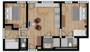 Floor plan - Apartment Elisabethsee (Hinterstoder)