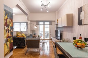 City Apartment | Living area | 42-inch Smart TV with digital channels, Netflix, streaming services