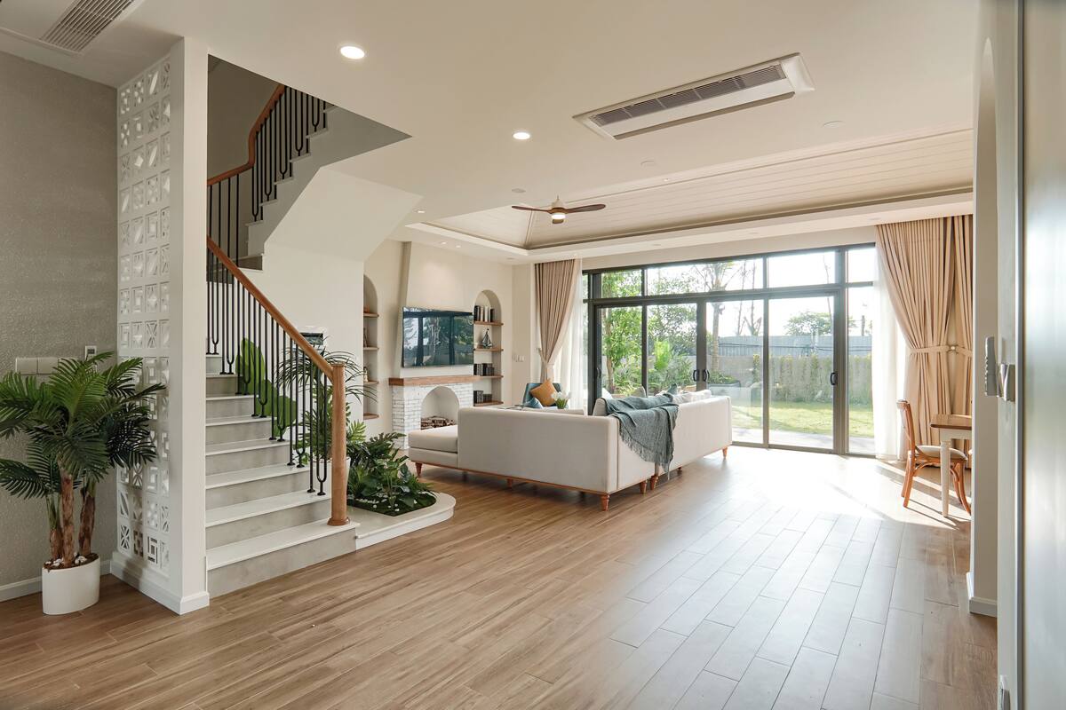 5.6 - 04.36 3Bedroom Villa Garden View | Living area | 65-inch LED TV with cable channels