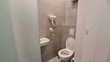 Basic Apartment | Bathroom | Shower, free toiletries, hair dryer, towels