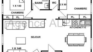 Floor plan - Apartment Near Beaufortain Mountains (Hauteluce)