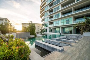 Condo, 2 Bedrooms, Balcony | Pool | Outdoor pool - 2BR Apartment Pool Gym 1km to Karon Beach (Karon)