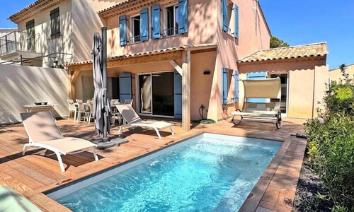 5-bedroom House - Sleeps 8/10 - Air Conditioning - Wifi - Private Pool - Beach Within Walking Distance - Sainte-maxime