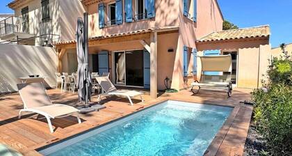 5-bedroom House - Sleeps 8/10 - Air Conditioning - Wifi - Private Pool - Beach Within Walking Distance - Sainte-maxime