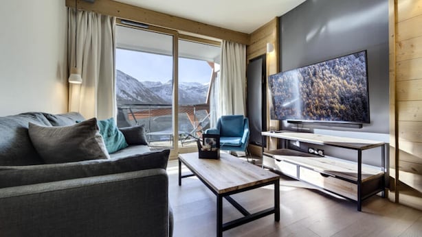 Living area - 2-room Apartment 50 m2 Cabin - 2ad 3children (Tignes)