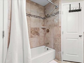 Shower, hair dryer, towels - Poolside Paradise Game Room Fire Pit Hot Tub (Round Rock)