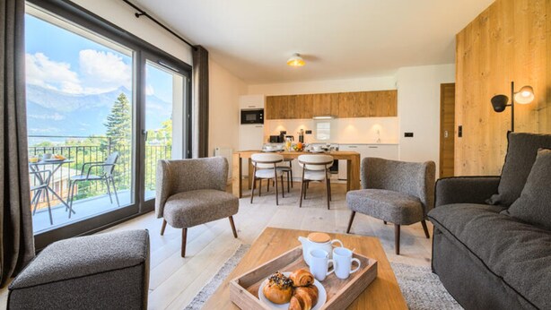 Living area - Apartment in Saint-gervais Near Mont Blanc (Saint-Gervais-les-Bains)