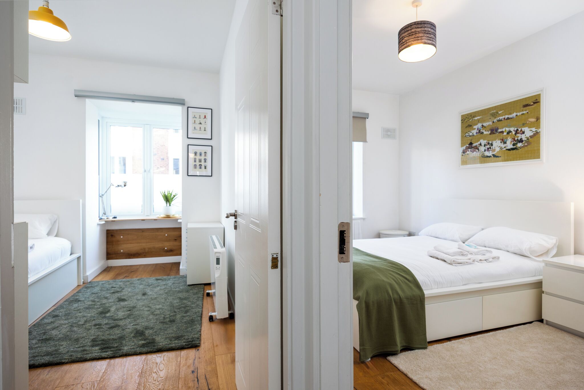 2 多间卧室、熨斗/熨衣板、免费 WiFi、床单