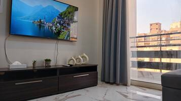 Căn hộ Premium, ban công, quang cảnh thành phố | Khu phòng khách