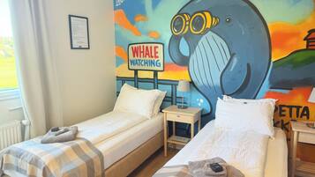 Premium bedding, individually decorated, desk, soundproofing