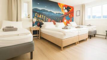 Family Quadruple Room | Premium bedding, desk, soundproofing, WiFi (free)