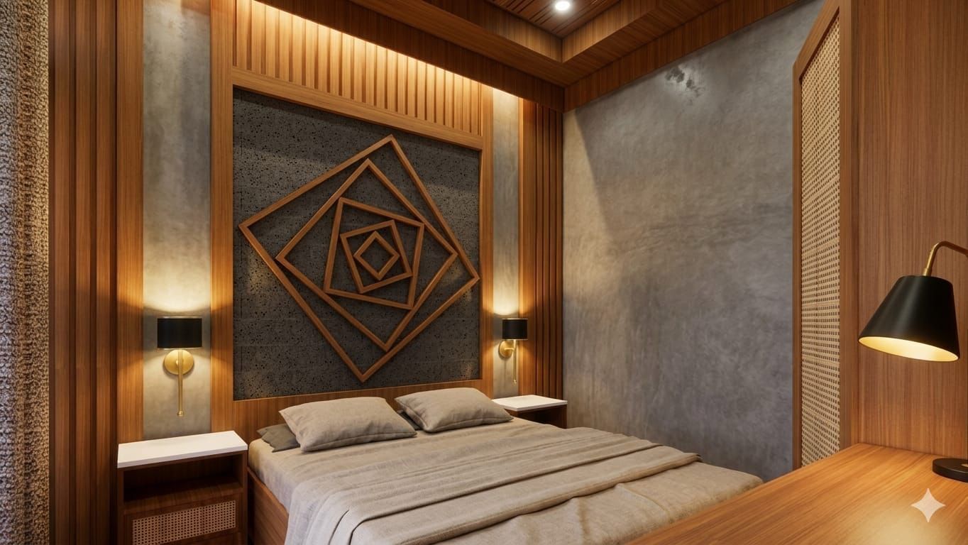 Deluxe Double Room, Pool View | Meja, Wi-fi percuma 