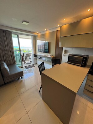 Interior - Lindo flat com varanda vista mar em João Pessoa (João Pessoa)