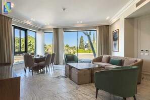 Living area - The Sapphire Loft 1bdr @ Mirage Residence New Cairo (New Cairo)